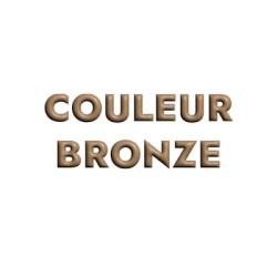 Passant en forme de plume bronze pour cuir plat de 10mm