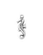 Hippocampe de 23mm en métal placage argent
