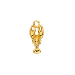 Homard de 18mm en métal couleur or