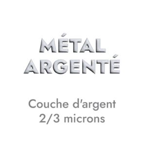 Crevette de 23mm en métal placage argent
