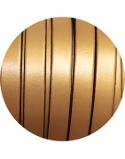 Cuir plat de 10mm or avec bords noirs en vente au cm