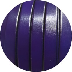 Cuir plat de 10mm violet soutenu avec bords noirs en vente au cm