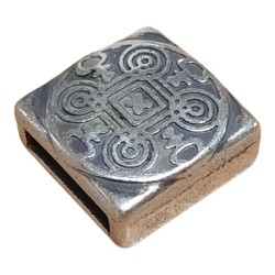 Passant carré motif Celte pour cuir plat de 10mm