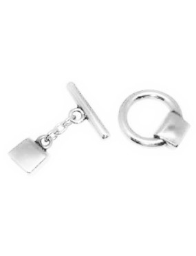 Embout fermoir complet en kit plaqué 10 microns pour cuir plat de 10mm