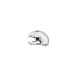 Passant pince de homard en zamak placage argent pour cuir plat de 5mm