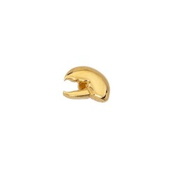 Passant pince de homard zamak couleur or pour cuir plat de 5mm