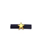 Passant étoile en zamak couleur or pour cuir plat de 5mm
