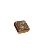 Passant type hanger en zamak couleur or pour cuir plat de 10mm