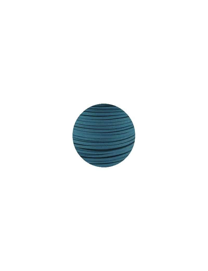 Lacet de suedine 3x1.3mm-bleu clair-3 mètres