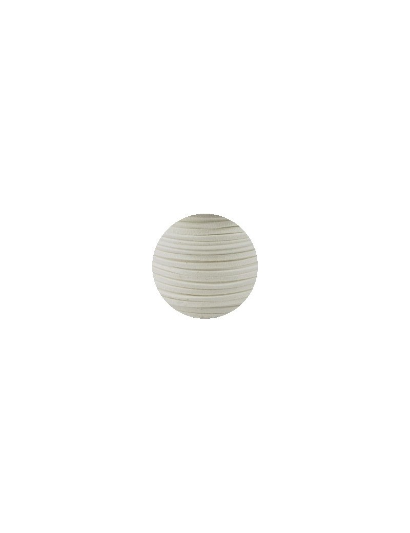 Lacet de suedine 3x1.3mm-blanc-3 mètres