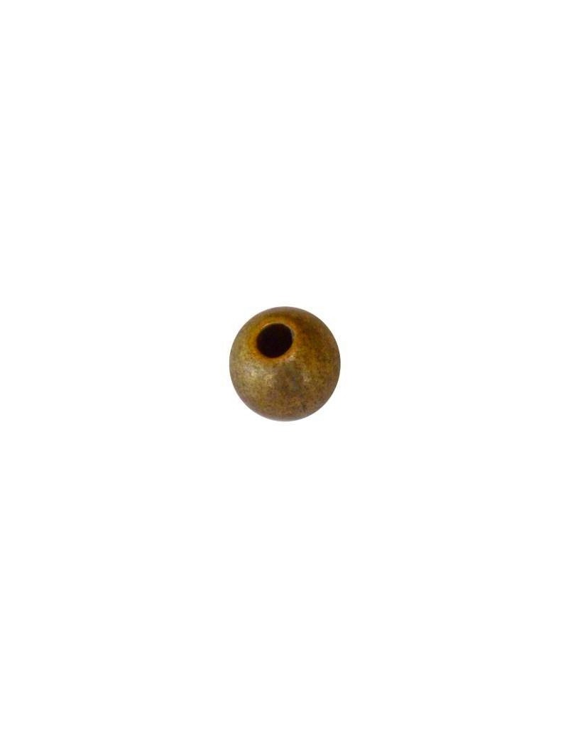 Lot de 10 perles rondes lisses couleur bronze-5mm