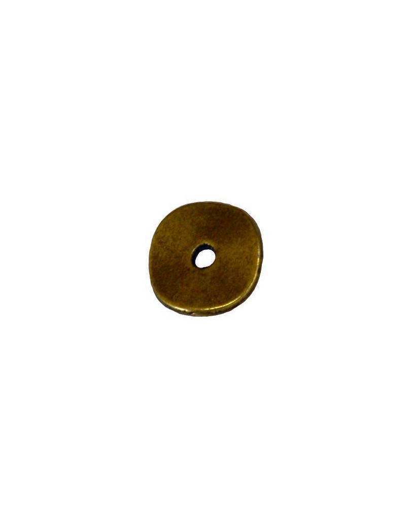 Sachet de 10 perles intercalaires lisses couleur bronze-10mm