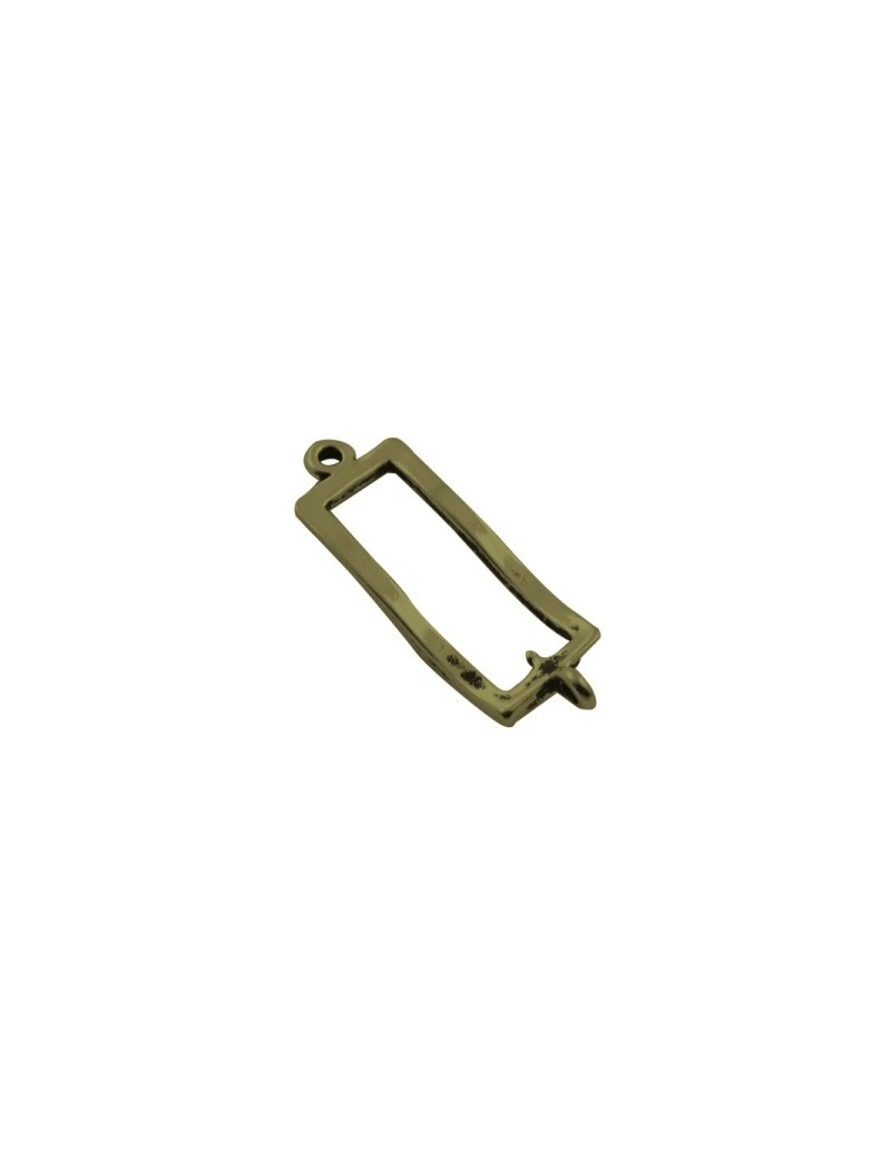 Anneau connecteur a double accroche couleur bronze-32mm