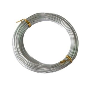 Rouleau de fil aluminium rond aspect mat-1.5mm-12 metres