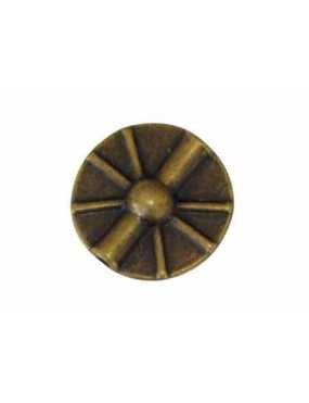 Perle plate et ronde couleur bronze-16mm