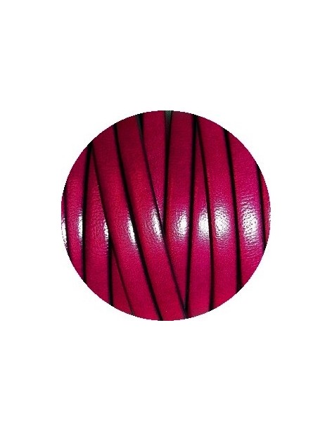 Cordon de cuir plat 5mm couleur prune-vente au cm