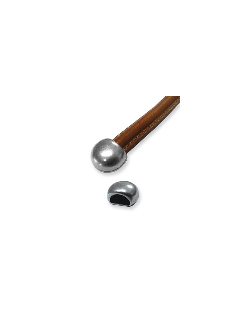 Embout lisse pour cuir creux demi rond-15mm Embout lisse pour cuir creux demi rond-15mm