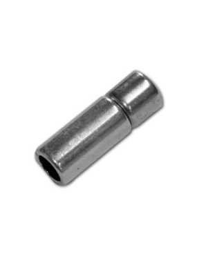 Fermoir tube a clip placage argent pour cordon rond-20mm