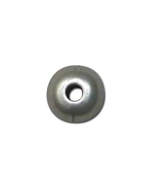 Perle ronde lisse en metal placage argent-12mm