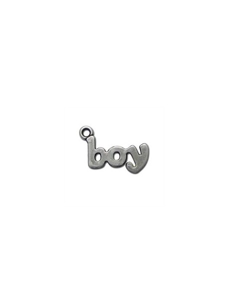 Pampille boy placage argent-25mm