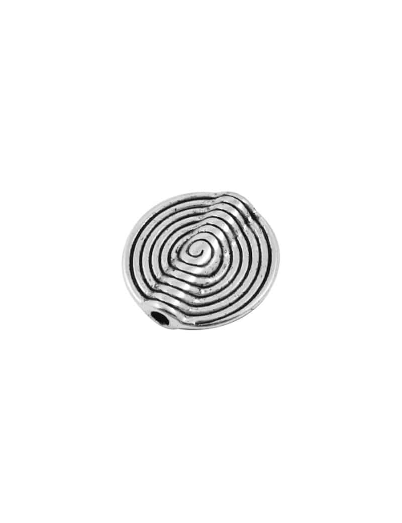 Superbe perle disque a spirale sans plomb et sans nickel-15mm
