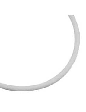 Buna cord-Cordon caoutchouc creux blanc-4mm