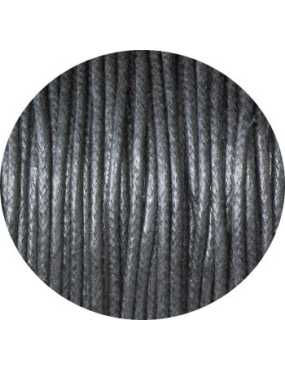 Cordon de coton cire noir de 1.5mm de diamètre