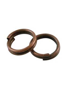 Poche de 50 anneaux doubles en metal couleur cuivre sans nickel-6mm