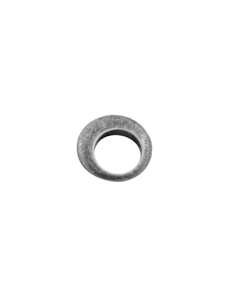 Anneau rond decentre en metal couleur argent tibetain sombre-12mm