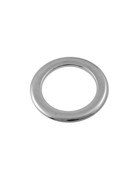 Grand anneau rond et lisse couleur argent tibetain-39mm
