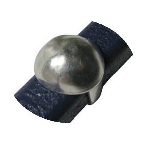Demi-sphere lisse a intercaler metal placage argent-13mm