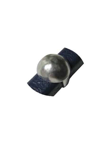Demi-sphere lisse a intercaler metal placage argent-13mm