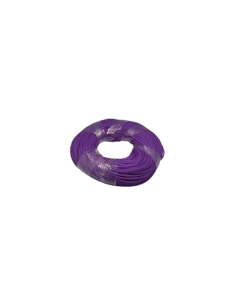 Cordon plein caoutchouc violet-4mm