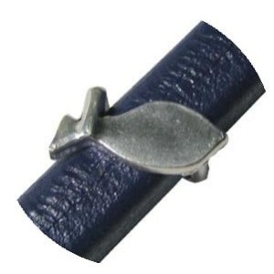 Intercalaire khaos en forme de poisson placage argent-16.5mm