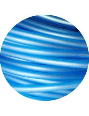 Cordon PVC creux de couleur bleue translucide-3mm