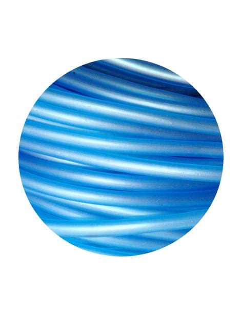 Cordon PVC creux de couleur bleue (translucide)-5mm