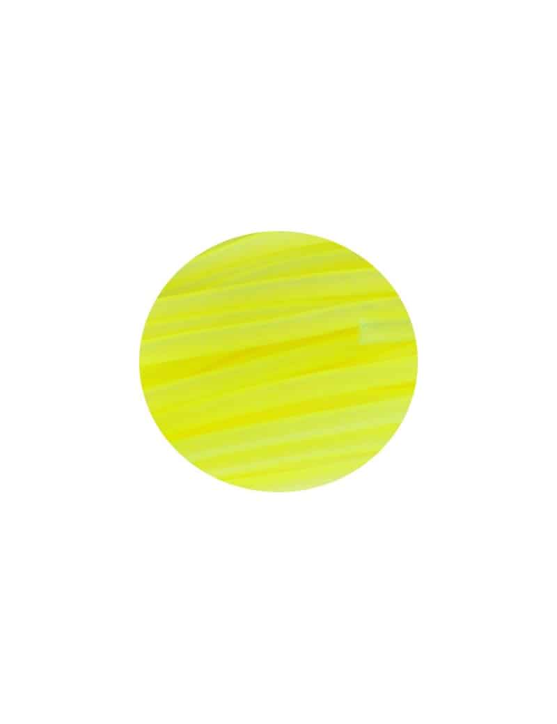 Cordon PVC creux de couleur jaune vif translucide-5mm