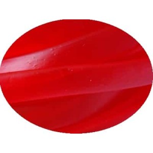 Cordon pvc plat large rouge translucide de10mm coupé à 1 mètre