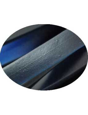 Cordon caoutchouc plat large bleu metal-10mmx2.2mm