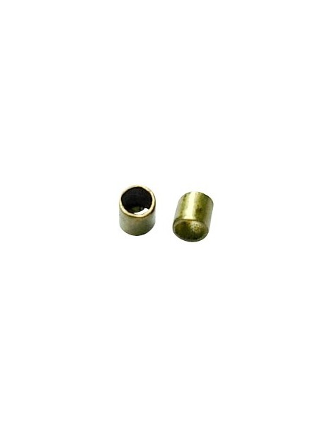 Pochette de 100 perles a ecraser tube couleur bronze-1.5mm