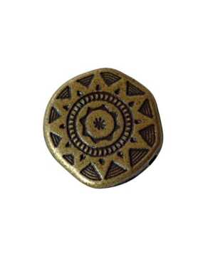 Grosse perle ronde bronze motifs ethniques-18mm