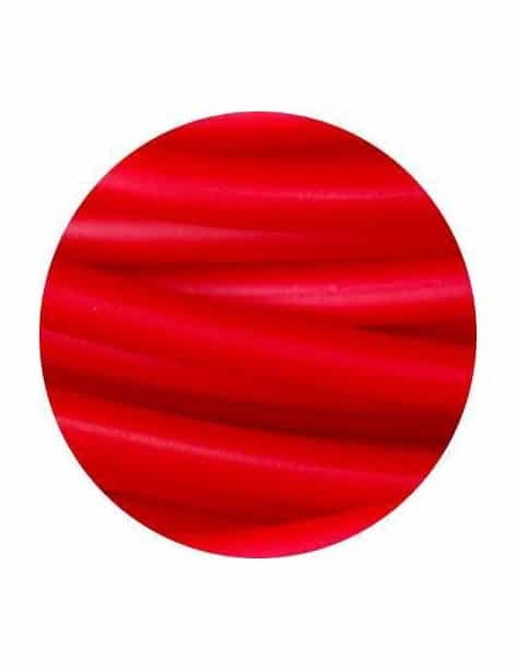 Cordon PVC rond creux opaque rouge de 5mm déjà coupé à 1 mètre
