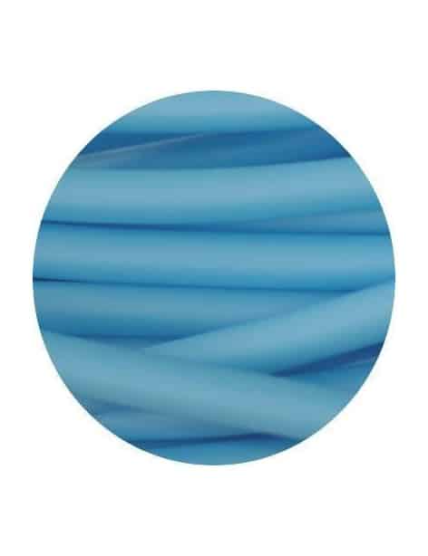 Cordon PVC creux opaque bleu clair-5mm