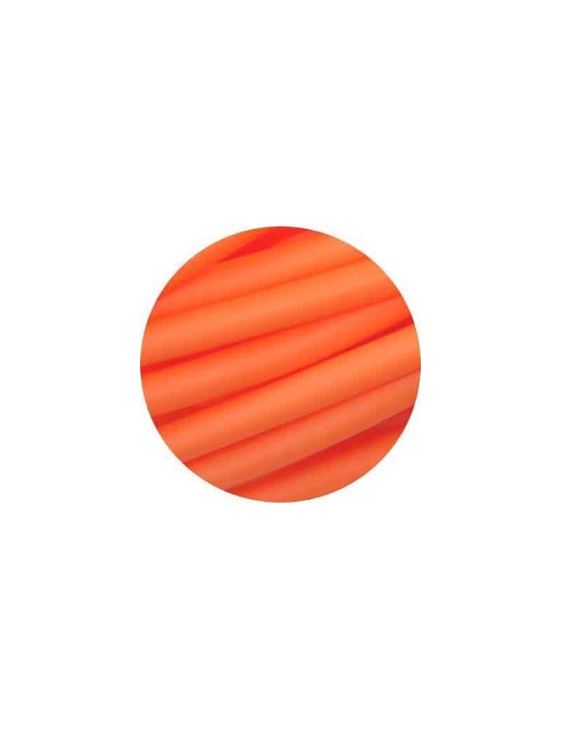 Cordon rond de PVC creux opaque orange-3mm