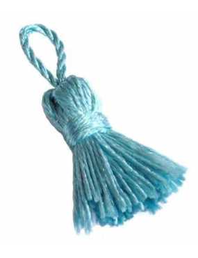 Pompon en fil couleur bleu turquoise-25mm