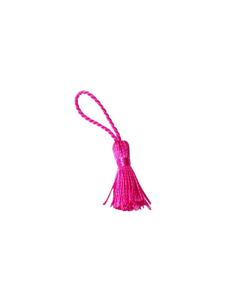Pompon en fil couleur rose-25mm