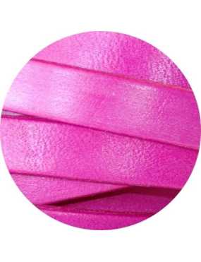 Cordon de cuir plat 10mm x 2mm rose clair-vente au cm