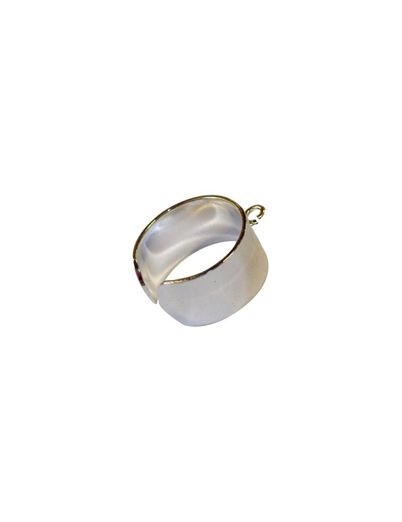 Support de bague anneau large placage argent-19mm