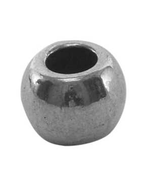 Perle a gros trou couleur argent tibetain-10mm