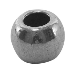 Perle a gros trou couleur argent tibetain-10mm